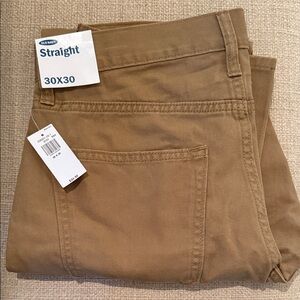Old Navy Straight Fit Tan Pants